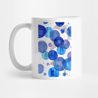 Dolphins with watercolor bubbles Mug